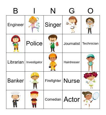 Occupation Bingo Card