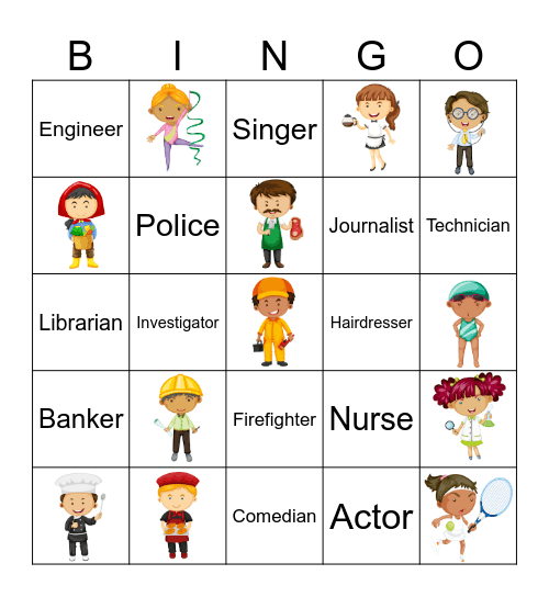 Occupation Bingo Card