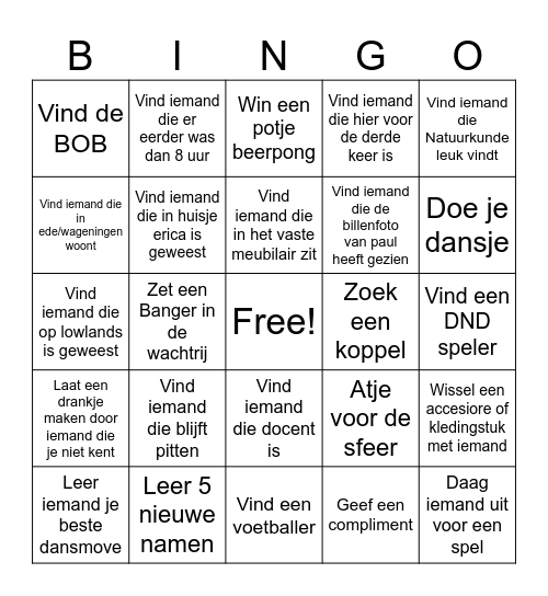 De grote boos and brews bingokaart Bingo Card