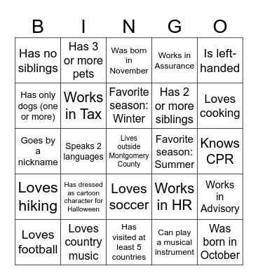 Meet-and-Greet Bingo Card