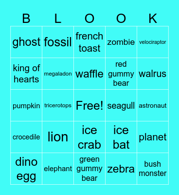 blooket Bingo Card