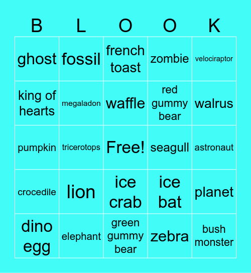 blooket Bingo Card