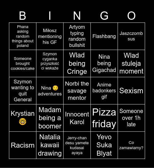 Gemini daily Bingo Card