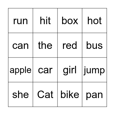 Bingo Card
