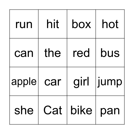 Bingo Card