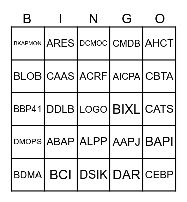 Kehkeh Template Bingo Card