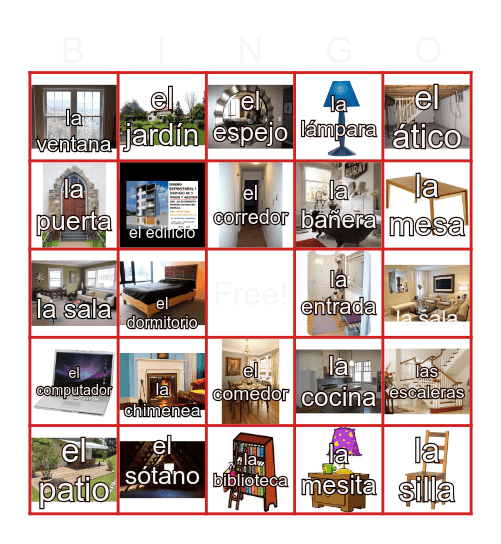 La casa Bingo Card