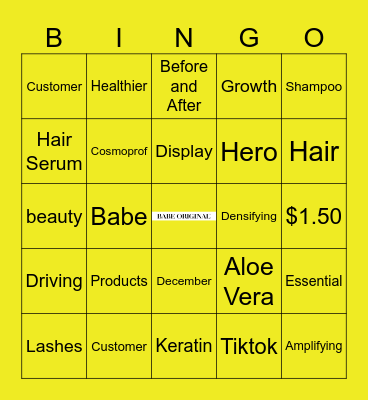 BABE ORIGINAL Bingo Card