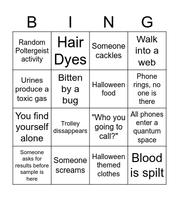 Halloween Bingo Card