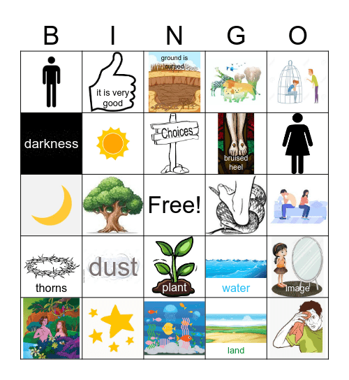 Creation & Fall Bingo Card