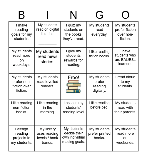 Find someone who can agree with the statements below and write down their names. Once you have filled in 5 of those squares in a vertical, horizontal, or diagonal row, call out 'BINGO!' Bingo Card