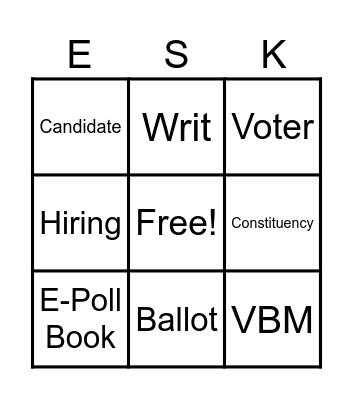 Elections Saskatchewan Thanksgiving 2023 Bingo Card