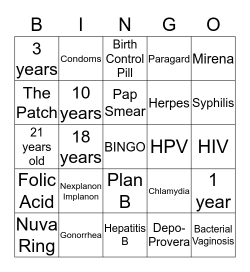 Bingo Card