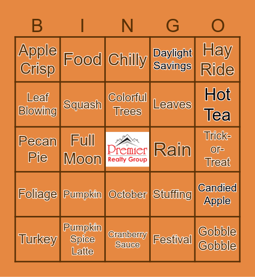 FALL Bingo Card