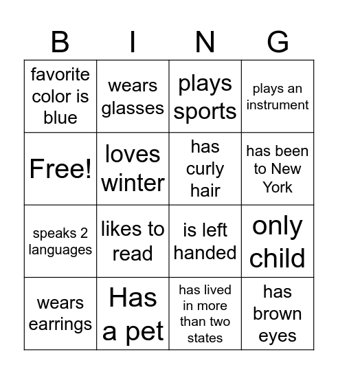 We are Connected Bingo Card