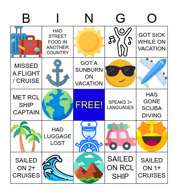 ROYAL / TRAVEL BINGO Card