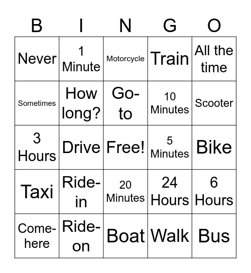 10/26 Bingo Card