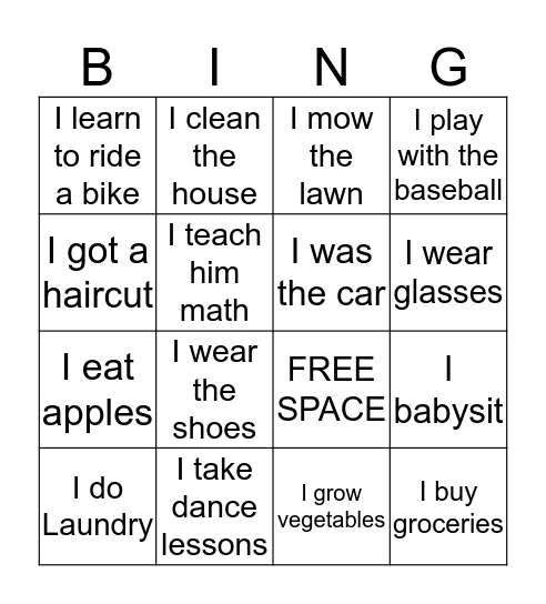 Producer and Consumer Bingo Card