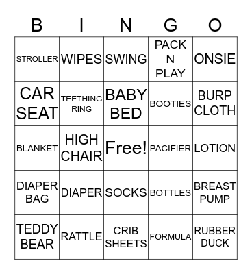 TYREION BABY SHOWER Bingo Card
