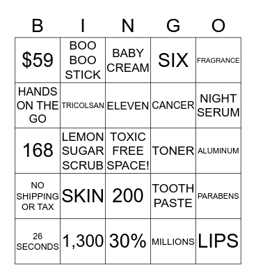 PURE Haven ESSENTIALS Bingo Card