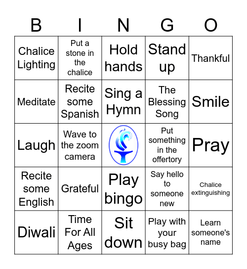 Take Time to be Thankful Bingo Card
