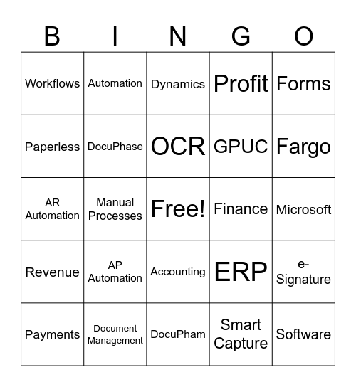 DocuPhase BINGO Card