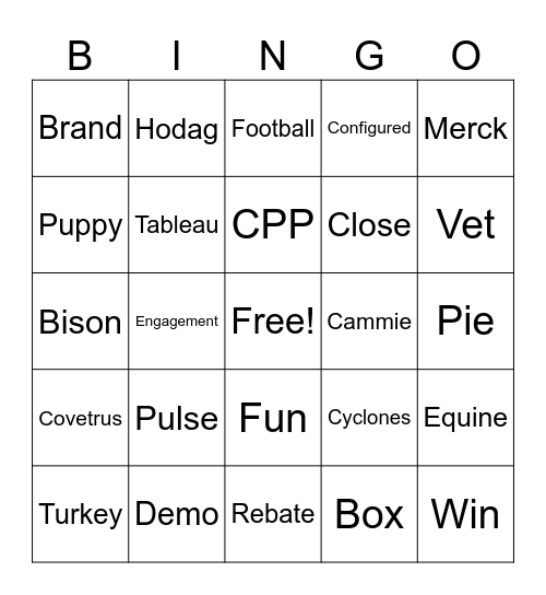 Clubhouse 30 Region 61 Bingo Card