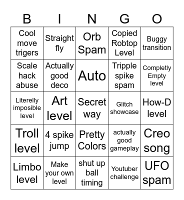 How D gd bingo Card