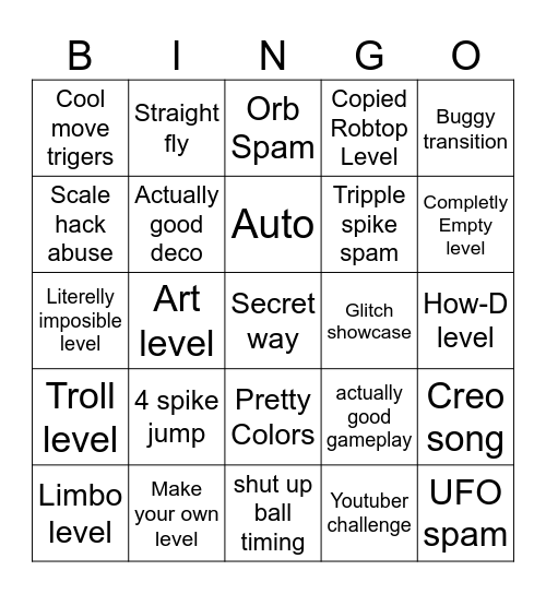How D gd bingo Card