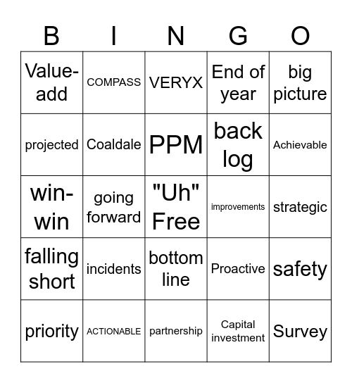 BINGO Card