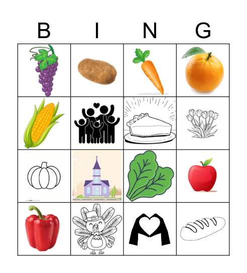 THANKSGIVING Bingo Card