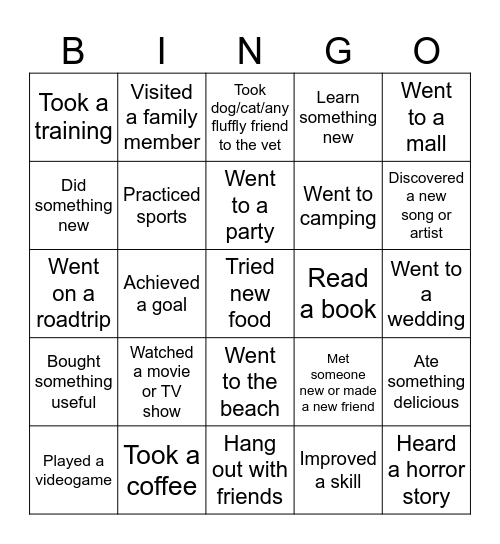 Team Bonding Bingo! Bingo Card