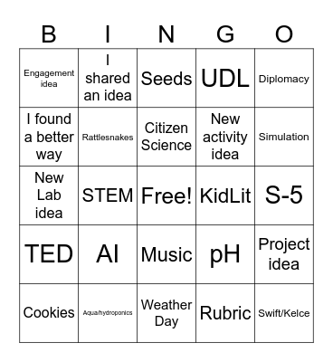 R2S Bongo Bingo Card
