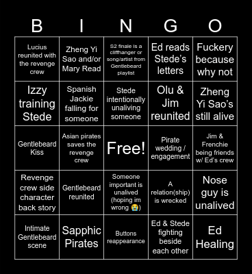 OFMD S2 BINGO CARD Bingo Card
