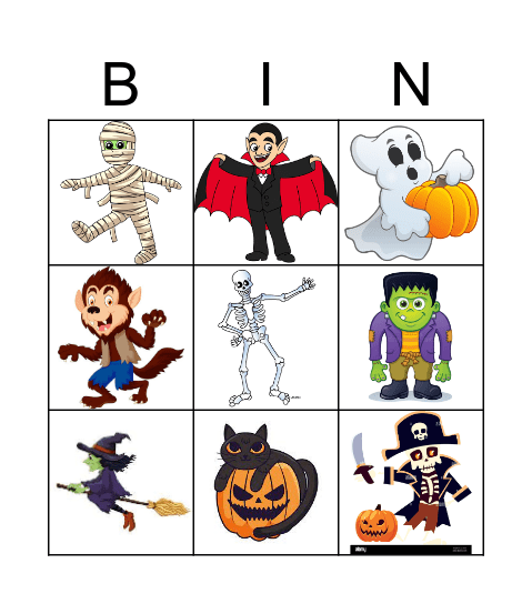 Halloween Bingo Card