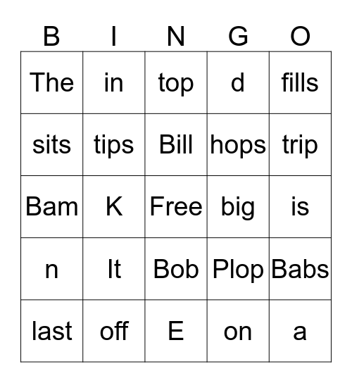 February Bingo Card