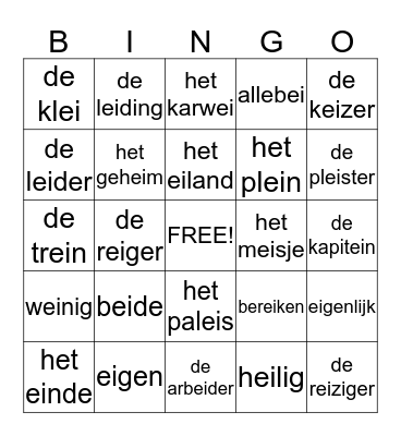 Taaljournaal afspraak 9 kip-ei groep 5 Bingo Card