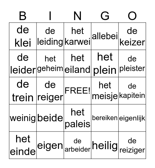 Taaljournaal afspraak 9 kip-ei groep 5 Bingo Card