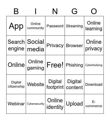 Living Online Bingo Card