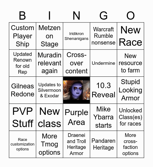 BlizzCon 2023 Bingo Card