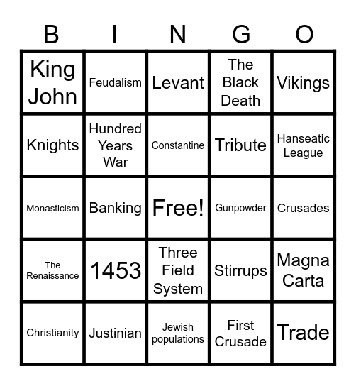 Global Tapestry Europe Bingo Card