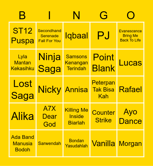 Mikayla Edith (Hanni Pham) Bingo Card