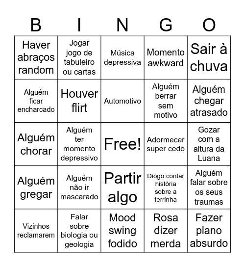 Halloween Bio/Geo Bingo Card