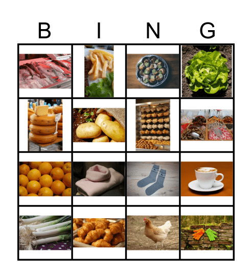 de markt Bingo Card