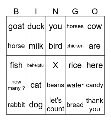Unit 6 Bingo Card