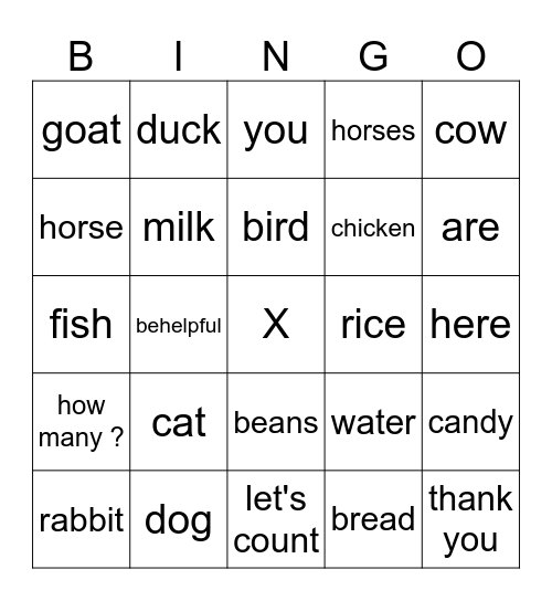 Unit 6 Bingo Card