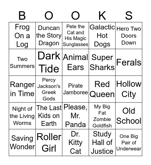 BOOK FAIR BINGO Card