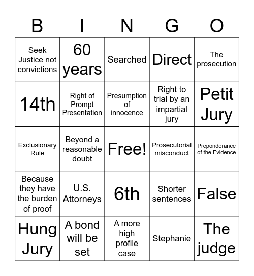 CCJS Bingo Card