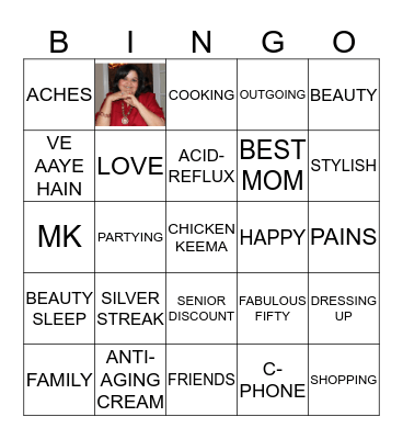 SIMI'S 50TH BIRTHDAY! Bingo Card