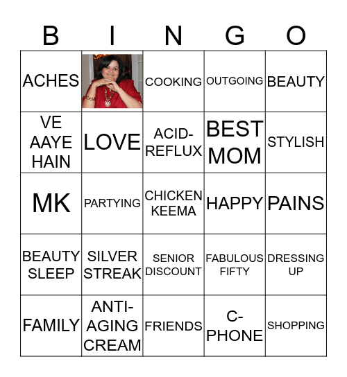 SIMI'S 50TH BIRTHDAY! Bingo Card